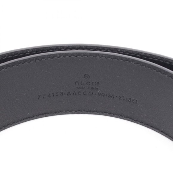 Gucci Belt Interlocking Jumbo GG Wide Black Leather